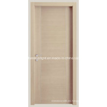 Puerta empotrada de madera moderna con mango